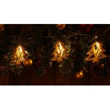Tracon LED karácsonyi lánc, fenyő, szarvas 10LED fa, elemes